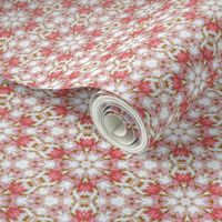 Patchwork:Peachy- Pink Snowflakes