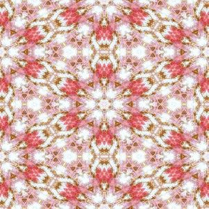 Patchwork:Peachy- Pink Snowflakes