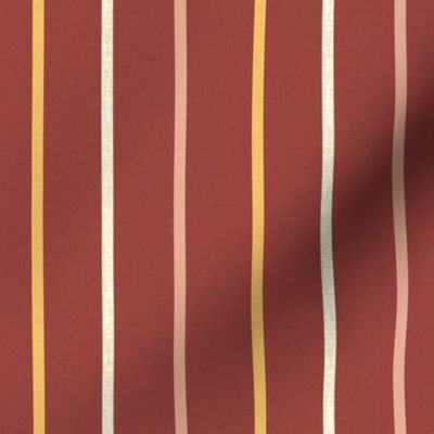 Minoan stripe 1 on Egyptian red by Su_G_©SuSchaefer