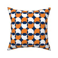 decagon orange - white - navy