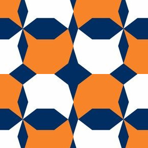 decagon orange - white - navy