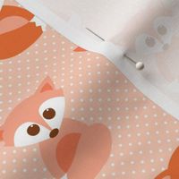 Baby foxes in peach