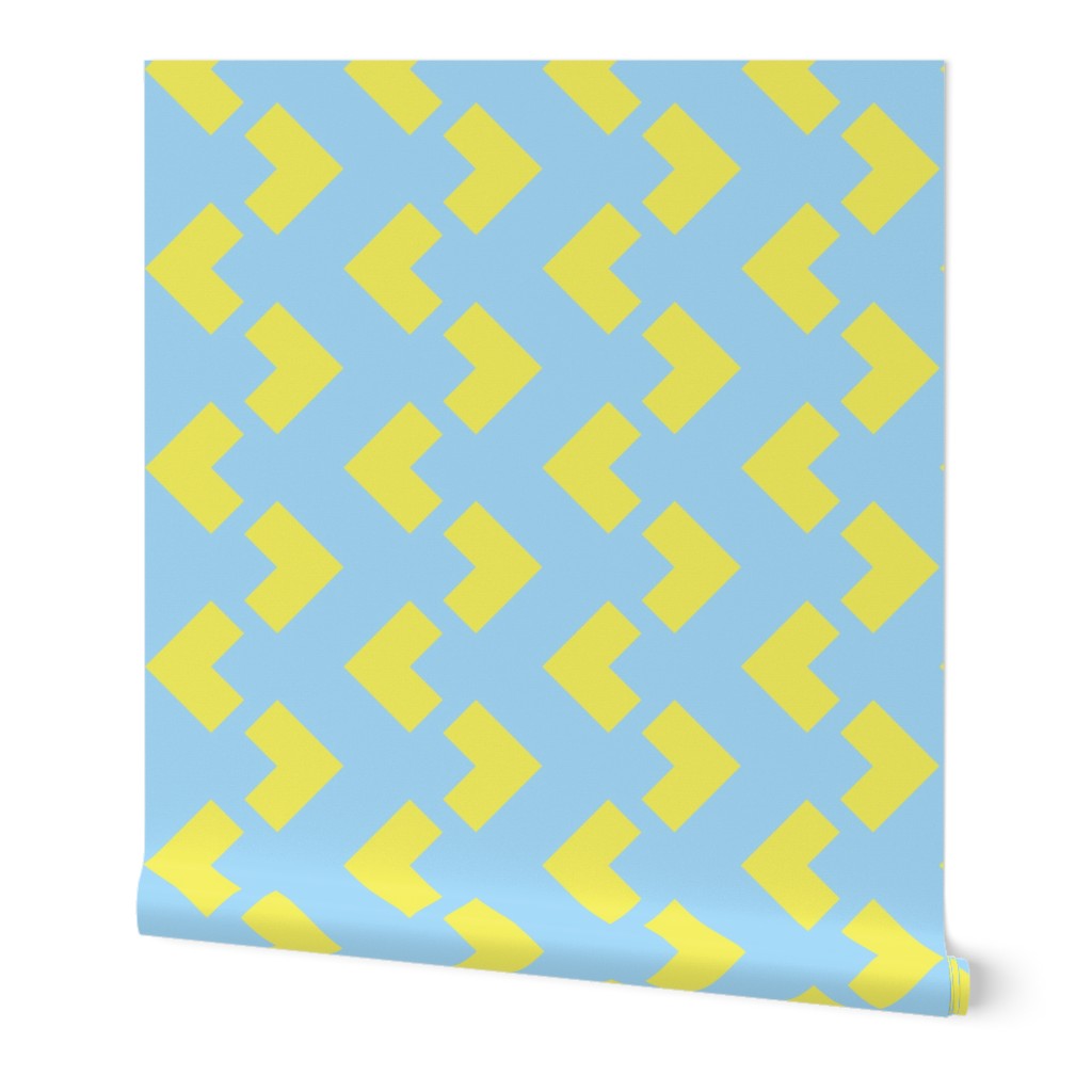 Chevron nested two frequency blue - blue - yellow