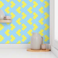 Chevron nested two frequency blue - blue - yellow