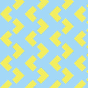 Chevron nested two frequency blue - blue - yellow