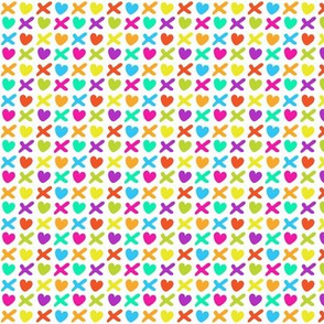 Hearts and kisses multicolor