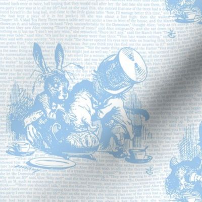 Alice Vintage Text Toile Blue/White (small)