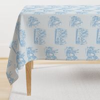 Alice Vintage Text Toile Blue/White (small)