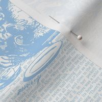 Alice Vintage Text Toile Blue/White (small)