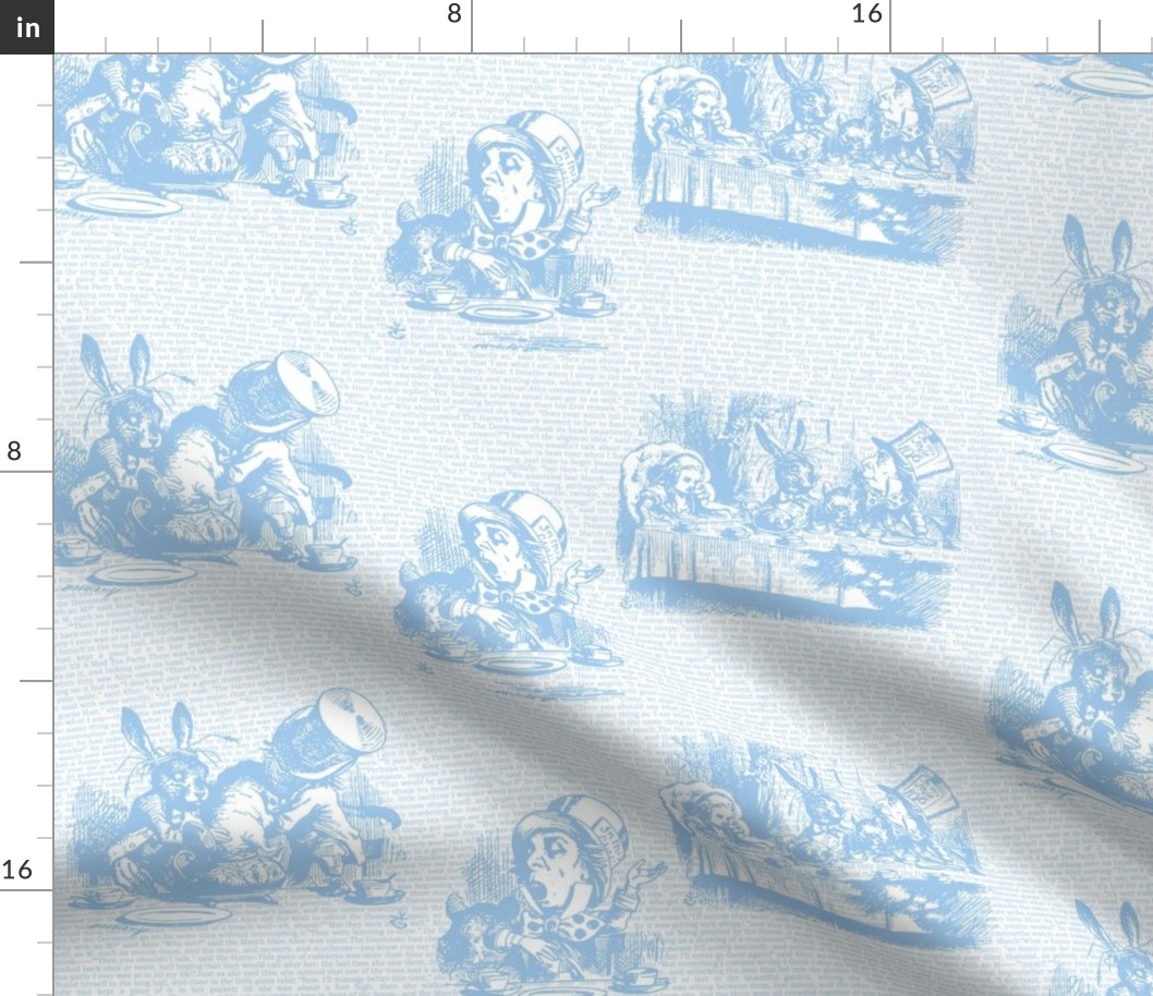 Alice Vintage Text Toile Blue/White (small)