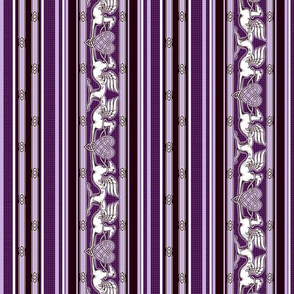 Celtic Hearts and Greyhounds, purple and white stripes