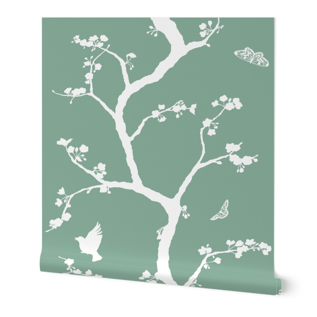 Jenny Simple cherry blossoms on jade