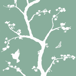 Jenny Simple cherry blossoms on jade