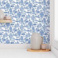 Soft Blue Greyhound Toile