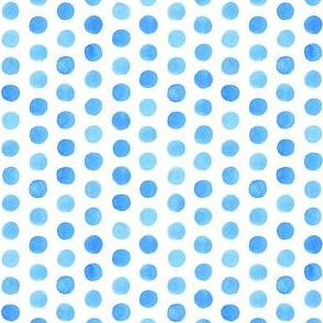 Small Watercolor Dots: Cobalt Blue