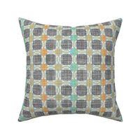 Linen Mod Squares Gray Grid