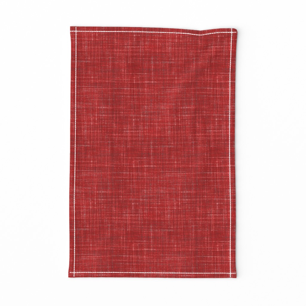 Linen in Dark Watermelon Red