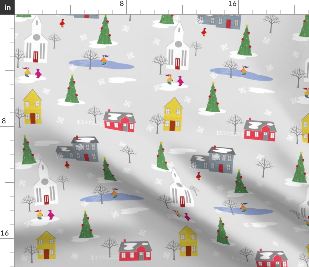 Christmas Village Wrapping Paper