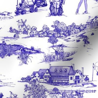 Hamptons Golf- Original Toile de Jouy  resized