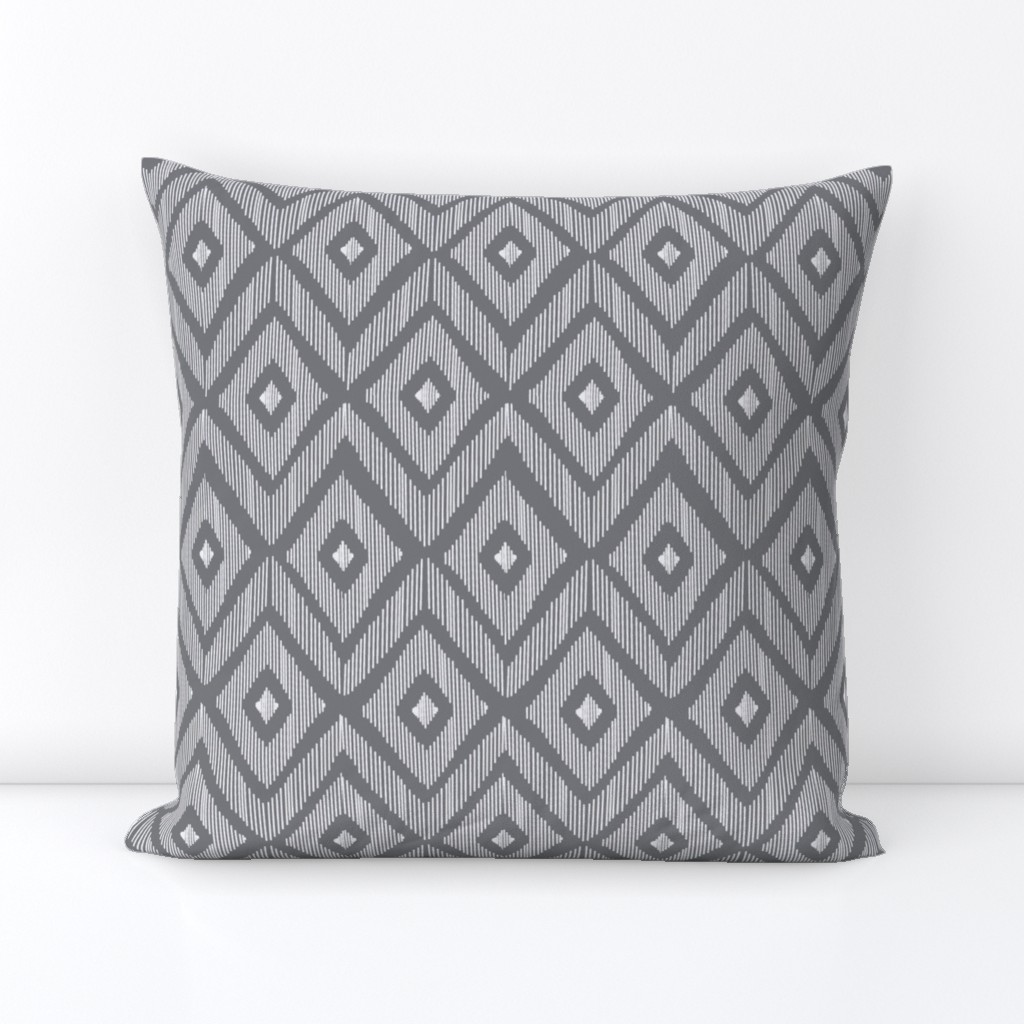 Ikat grey and white