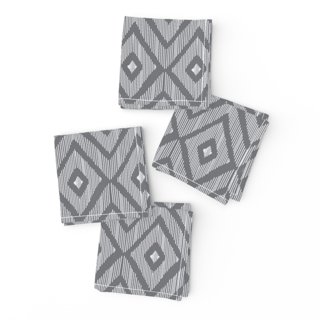 Ikat grey and white