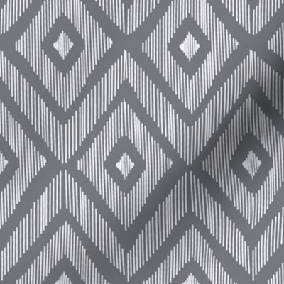 Ikat grey and white