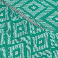 Ikat teal & white