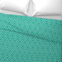 Ikat teal & white