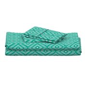 Ikat teal & white