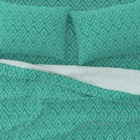 Ikat teal & white