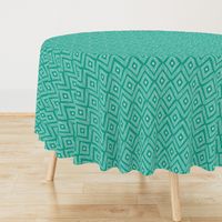 Ikat teal & white