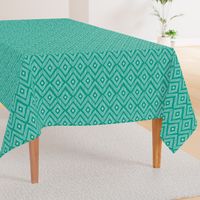 Ikat teal & white