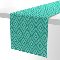 Ikat teal & white