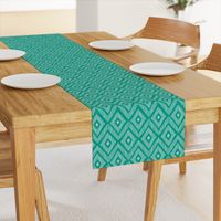 Ikat teal & white