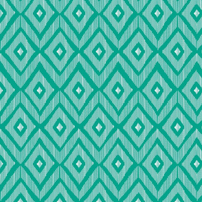 Ikat teal & white