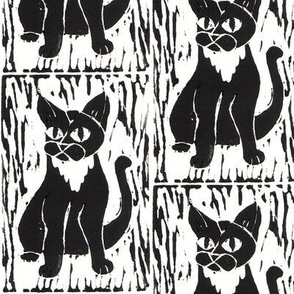Cat Block Print 2
