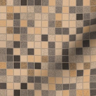 Beige Brown Gray Tile Mosaic © Gingezel™