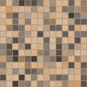 Beige Brown Gray Tile Mosaic © Gingezel™