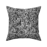 Engraved Swirls 3 Black-White