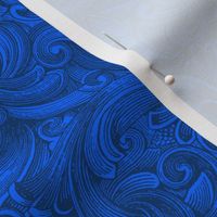 Engraved Swirls 6 Dk Blue