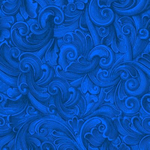 Engraved Swirls 6 Dk Blue