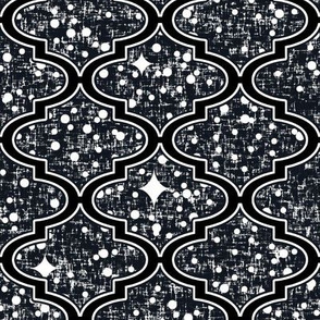 Desert stars in a Moroccan quatrefoil, LARGE repeat, by Su_G_©SuSchaefer