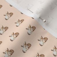 Bunnies in Love, Soft Pink Beige