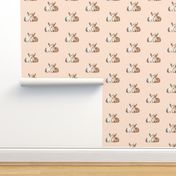 Bunnies in Love, Soft Pink Beige