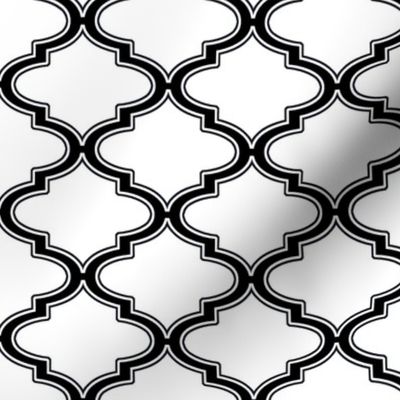 Moroccan quatrefoil, midnight + white by Su_G_©SuSchaefer