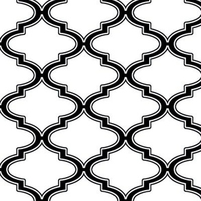 Moroccan quatrefoil, midnight + white by Su_G_©SuSchaefer