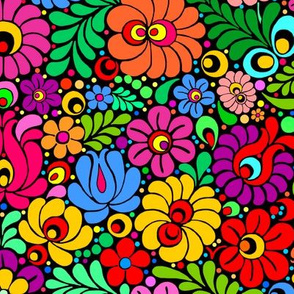 Colorfloral Fiesta colorful folk floral