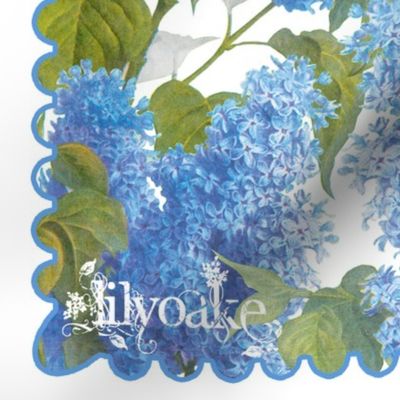 Lilacs and Skylark Tea Towel