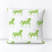 Carousel Horse in Galloping Green