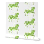 Carousel Horse in Galloping Green